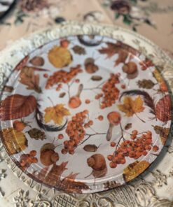 🍁 Plato decorativo en vidrio – “Otoño eterno” 🍁
