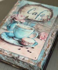 ☕ Caja “Café & Macaron” – Un suspiro de elegancia vintage